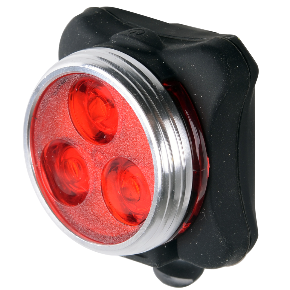 Rücklichtlicht, LED, 5 Funktionen, bis 10 Lumen, USB Akku inside, inkl. Schnellspannverschluss