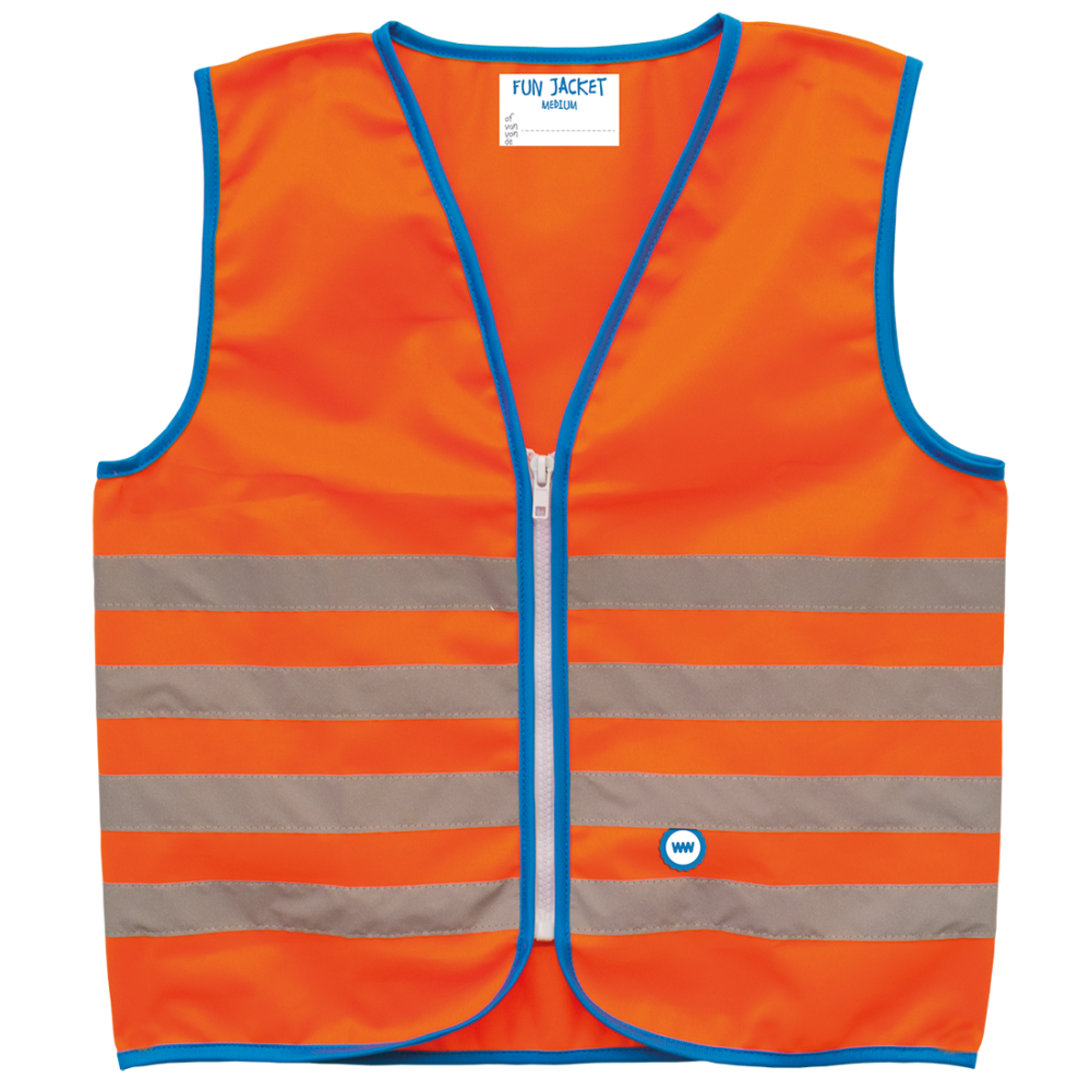 Leuchtweste, FUN JACKET KIDS, ORANGE, L