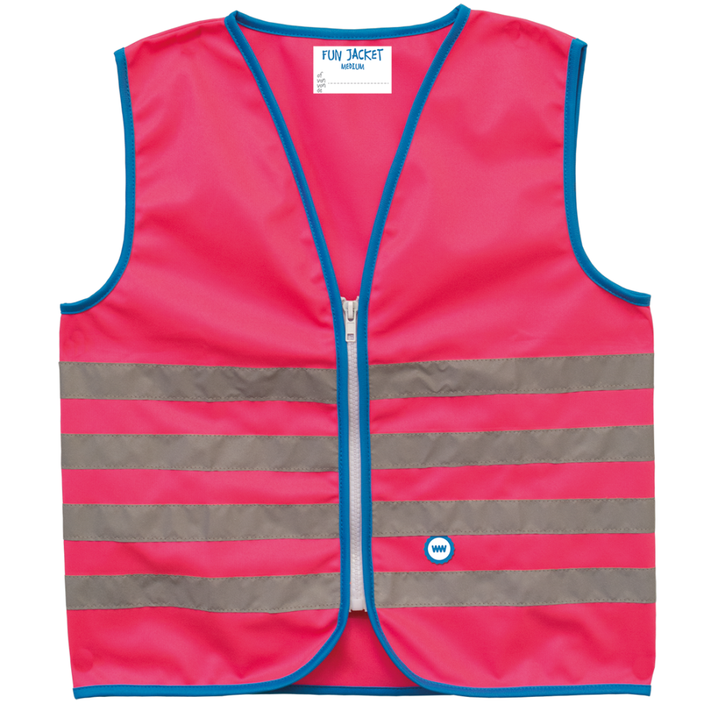 Leuchtweste, FUN JACKET KIDS, PINK, L
