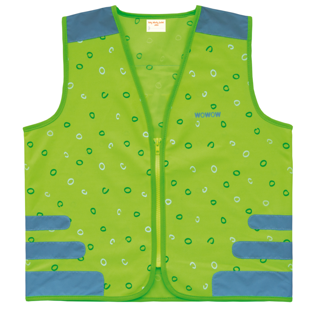 Leuchtweste, NUTTY JACKET KIDS, GRÜN, XS