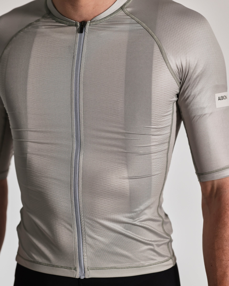 Albion Cycling Men's All Road Lightweight Short Sleeve Jersey (Lichen)