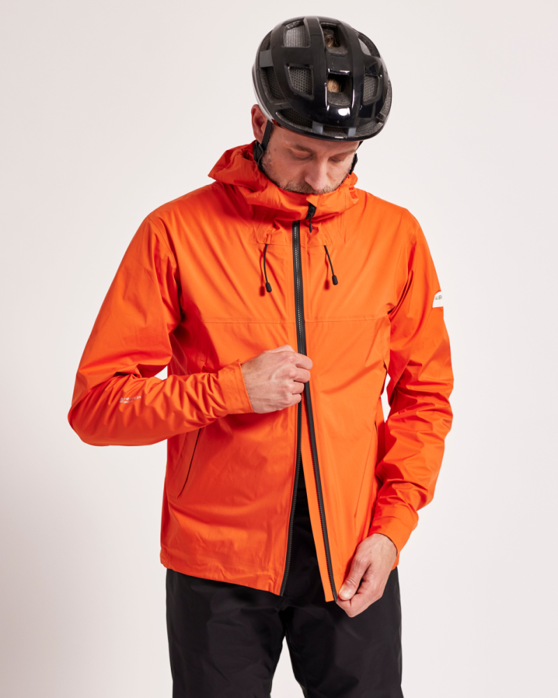 Albion Cycling Unisex Zoa Rain Shell (Orange)