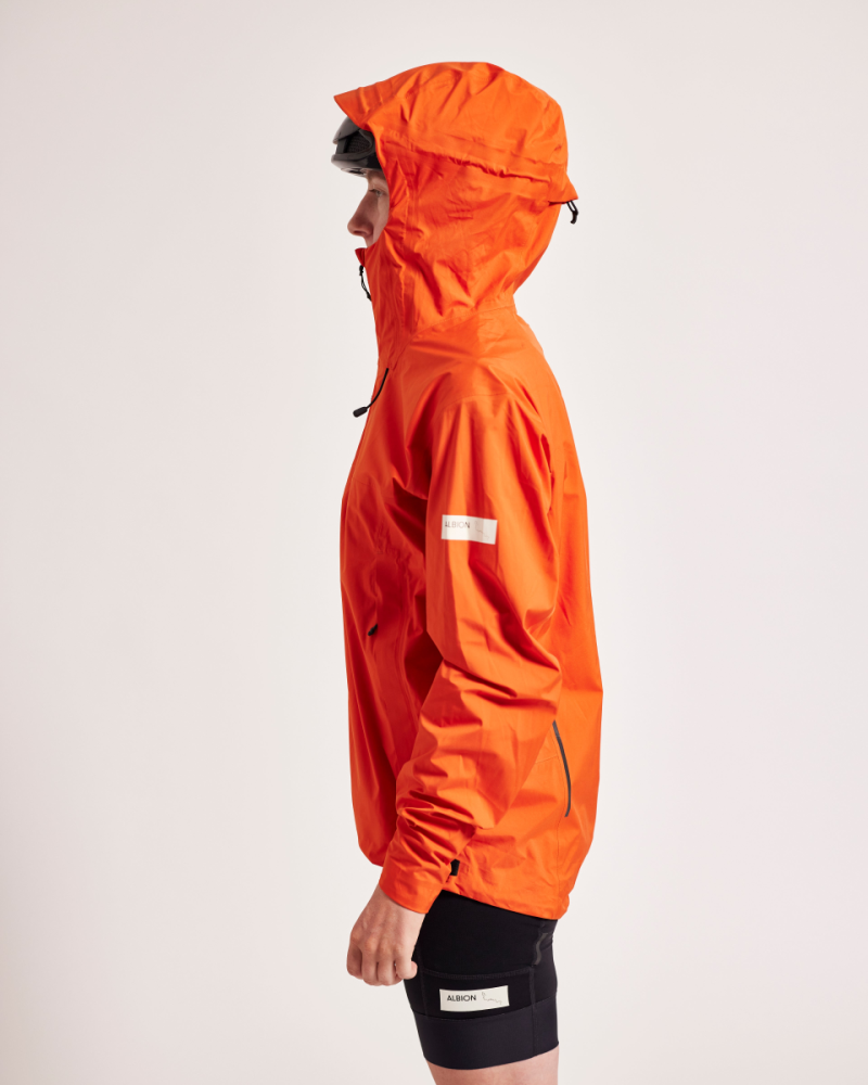Albion Cycling Unisex Zoa Rain Shell (Orange)