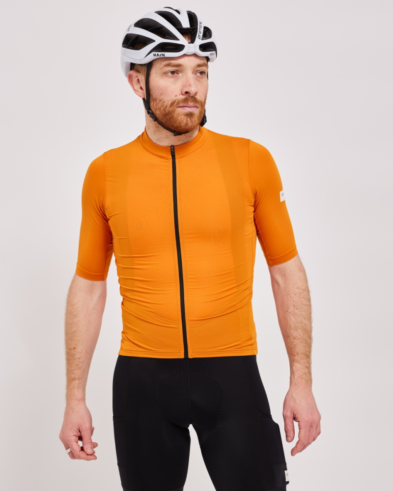 Albion Cycling Men's All Road Short Sleeve Jersey (Burnt Orange)