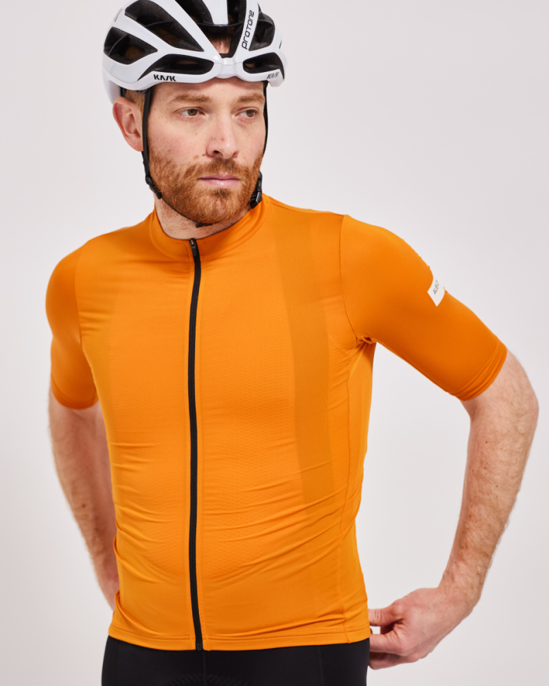 Albion Cycling Men's All Road Short Sleeve Jersey (Burnt Orange)
