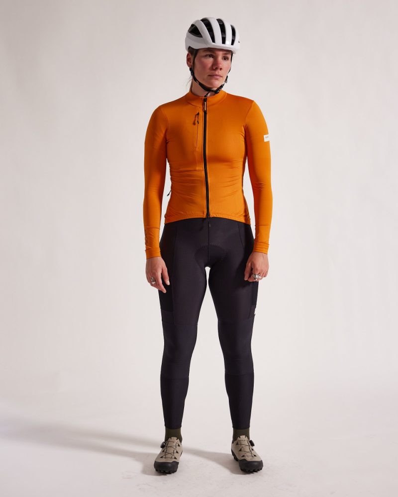 Albion Cycling Men's Traverse Long Sleeve Jersey (Burnt Orange)