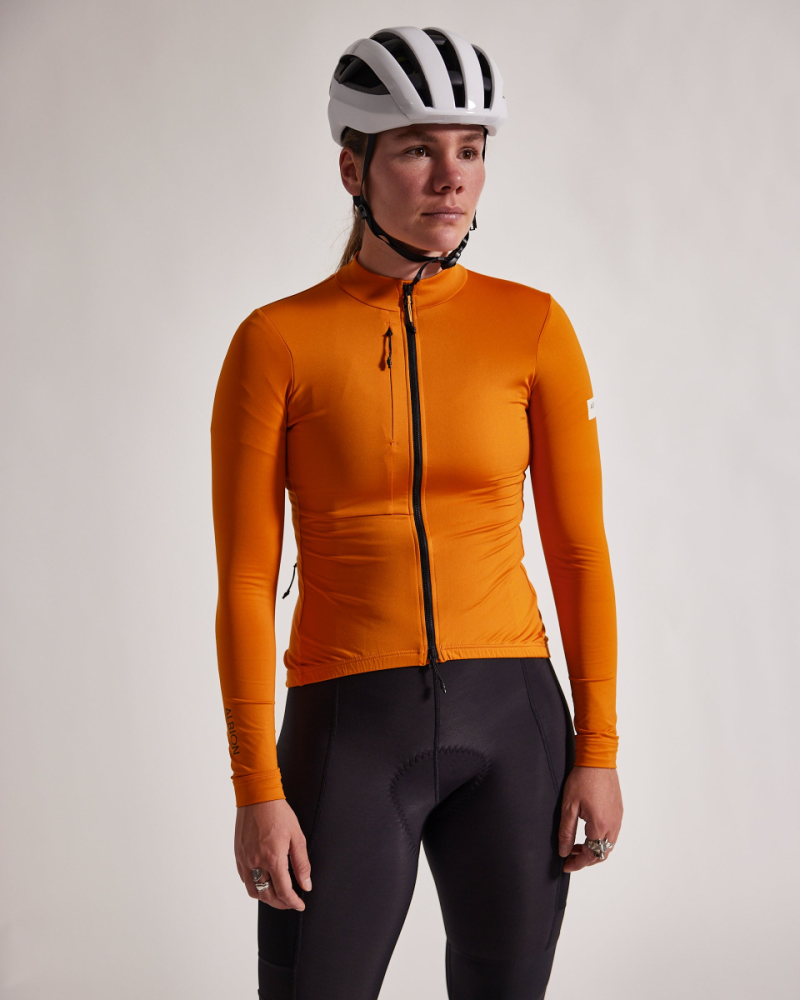 Albion Cycling Men's Traverse Long Sleeve Jersey (Burnt Orange)