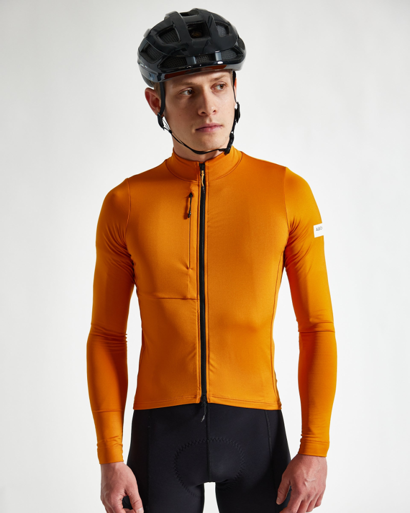 Albion Cycling Men's Traverse Long Sleeve Jersey (Burnt Orange)