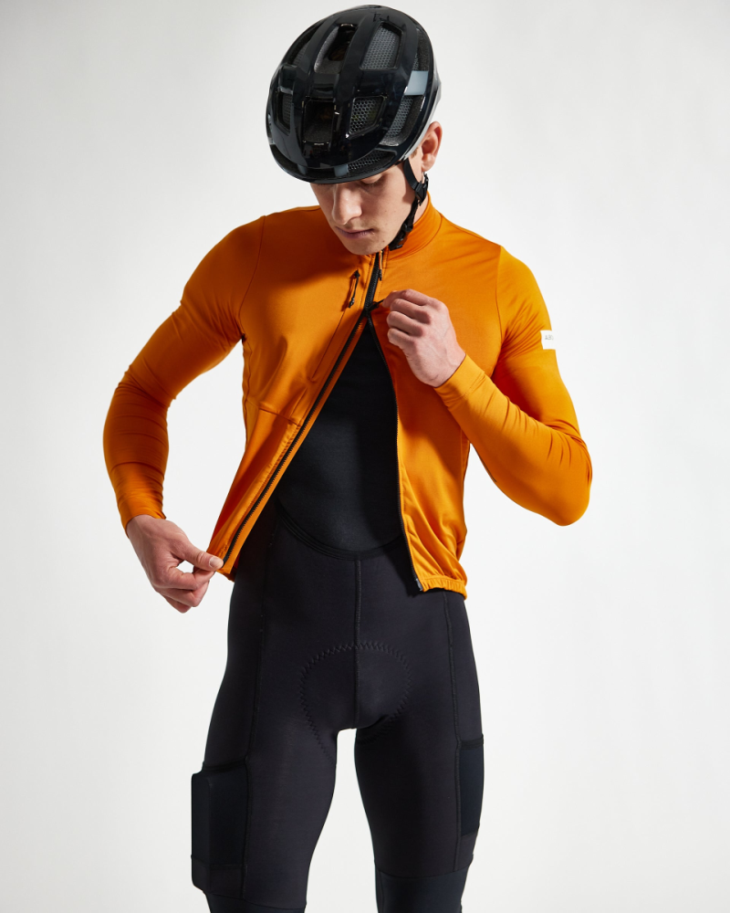 Albion Cycling Men's Traverse Long Sleeve Jersey (Burnt Orange)
