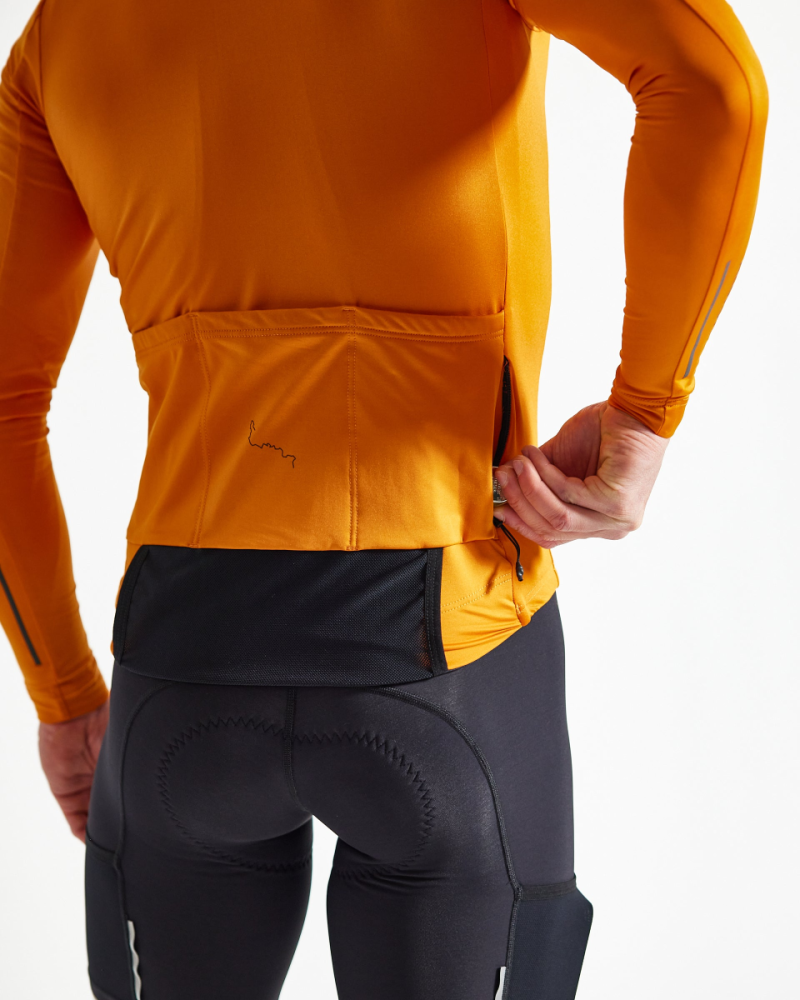Albion Cycling Men's Traverse Long Sleeve Jersey (Burnt Orange)
