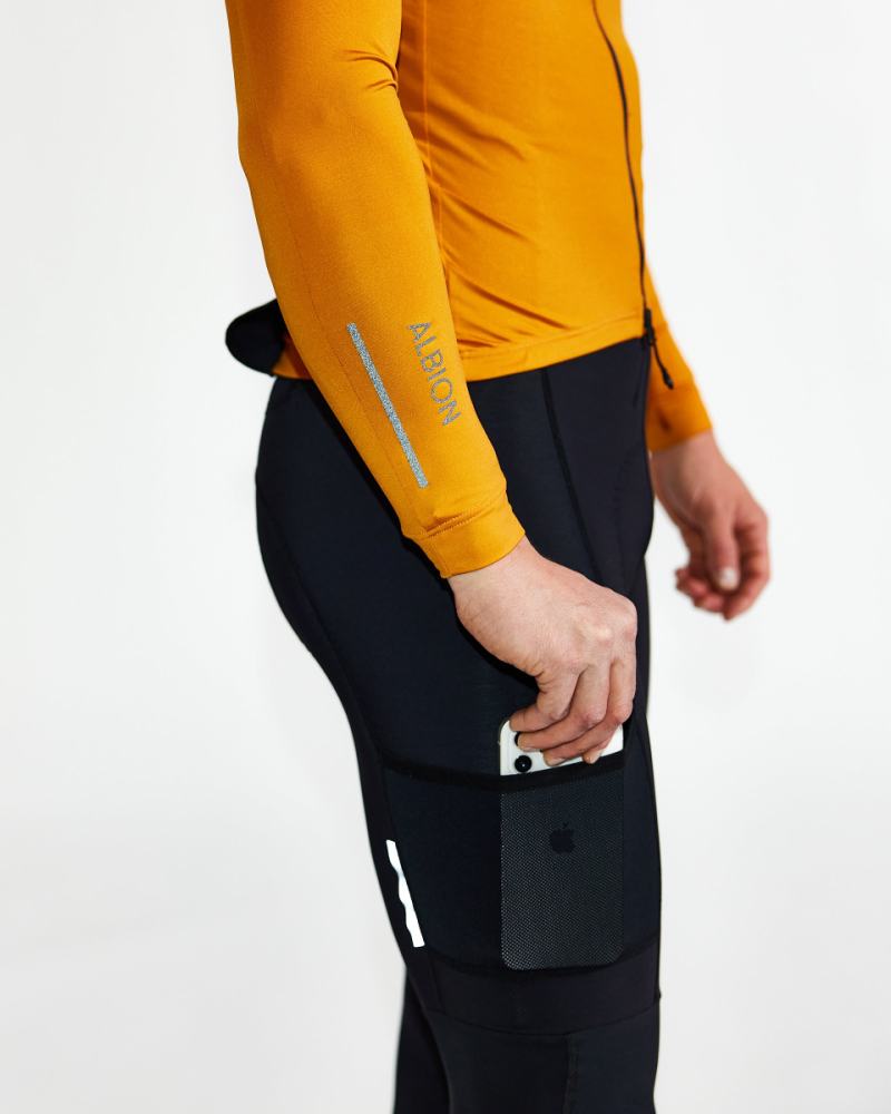 Albion Cycling Men's Traverse Long Sleeve Jersey (Burnt Orange)