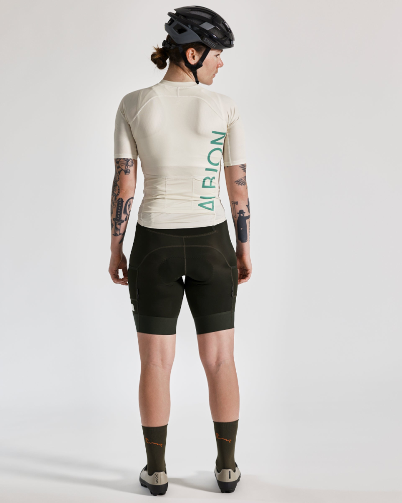 Albion Cycling Women's All Road Lightweight Short Sleeve Jersey (Stone White)