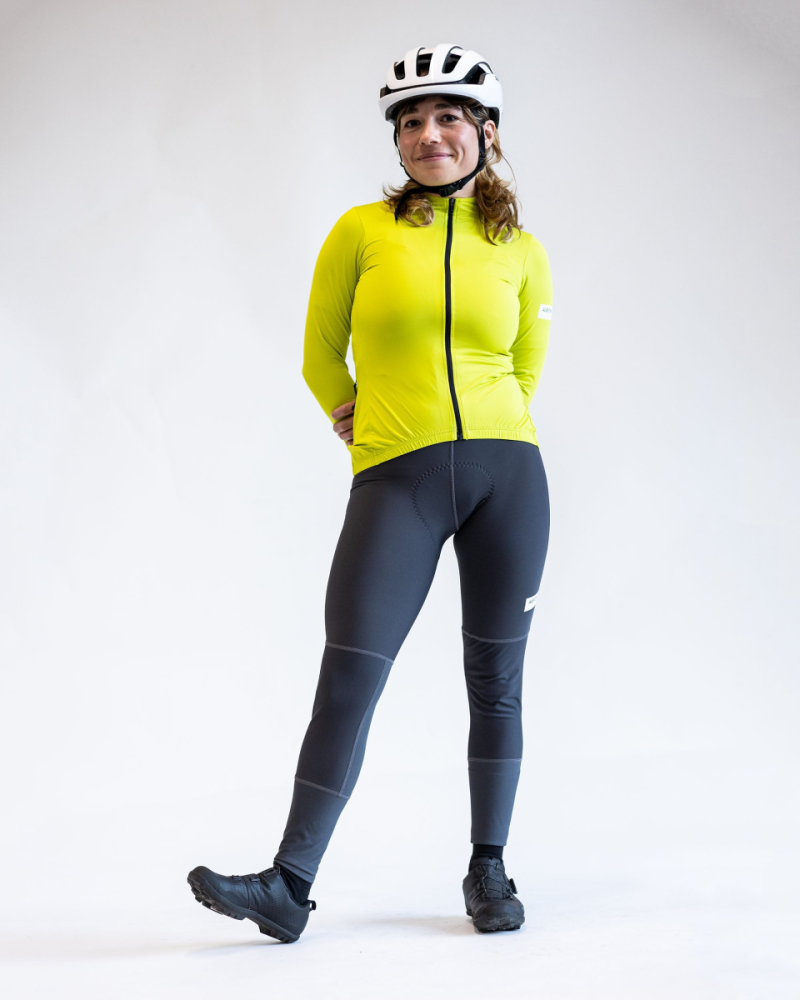 Albion Cycling Women's All Road Long Sleeve Jersey (Fluro Green)