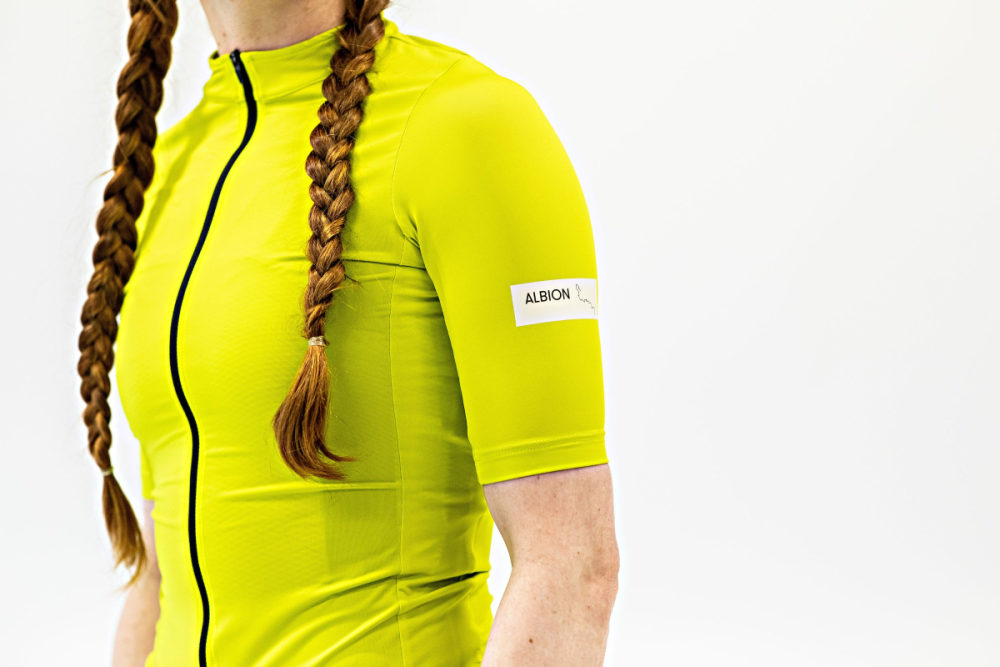 Albion Cycling Women's All Road Short Sleeve Jersey (Fluro Green)