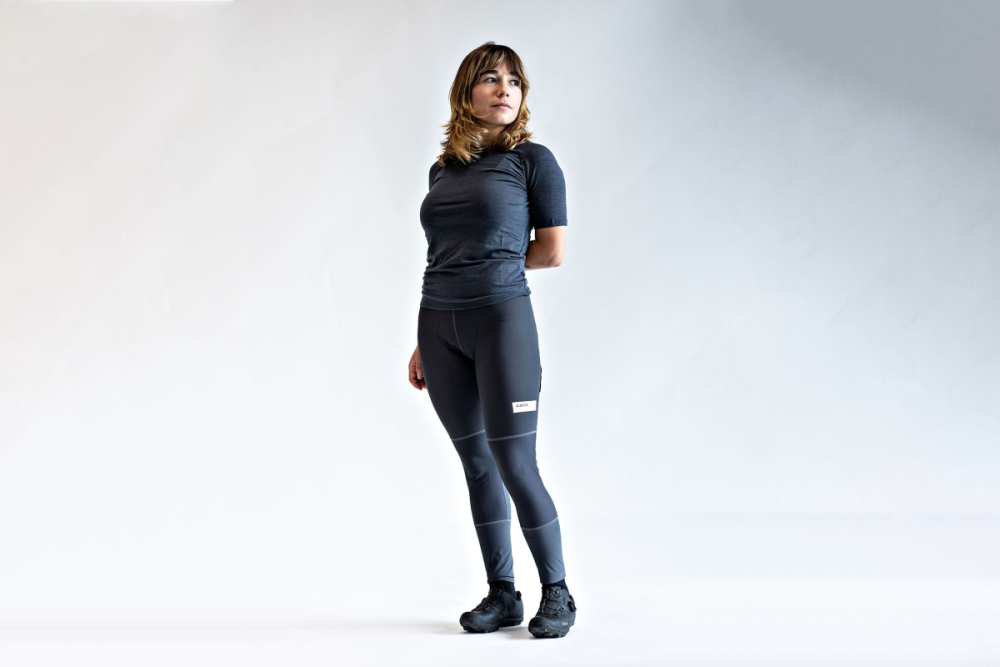 Albion Cycling Women's All Road Short Sleeve Merino Base Layer (Dark Slate)