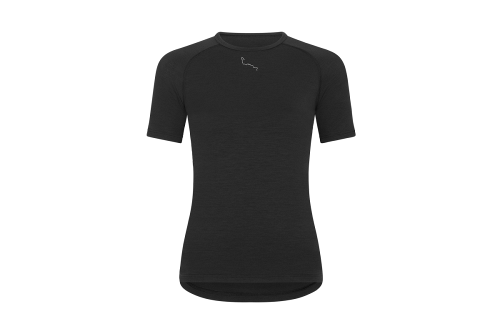 Albion Cycling Women's All Road Short Sleeve Merino Base Layer (Black)