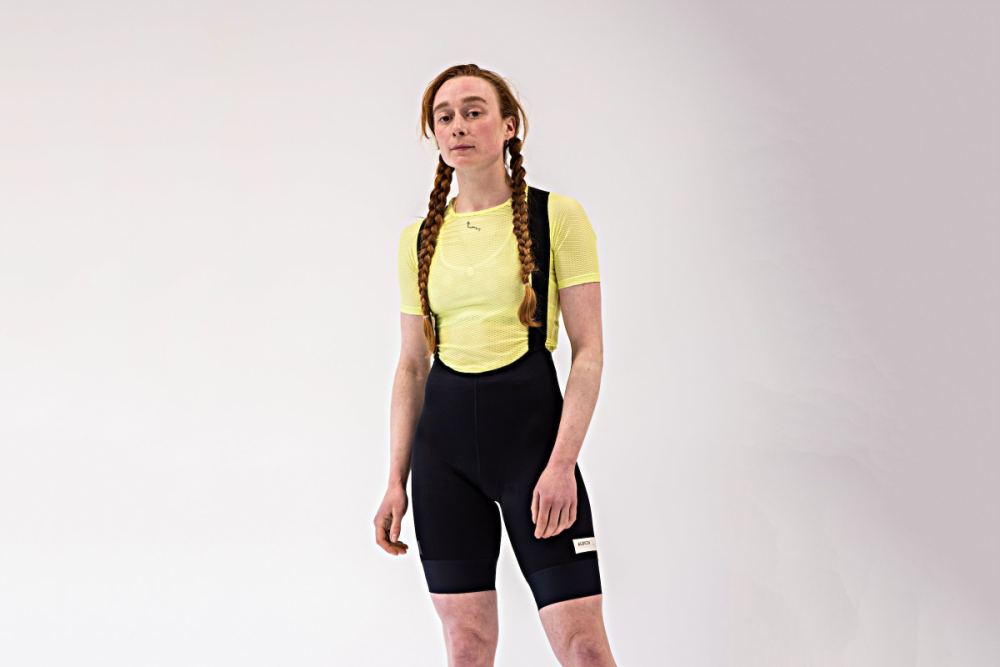 Albion Cycling Women's All Road Short Sleeve Mesh Base Layer (Pale Yellow)