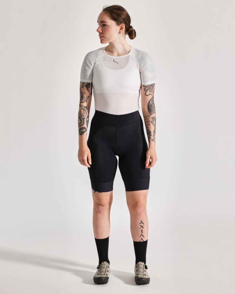 Albion Cycling Women's All Road Short Sleeve Mesh Base Layer (White)