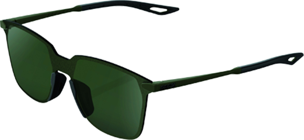 100percent Legere Square Brille Soft Tact Army Green -Grey Green L