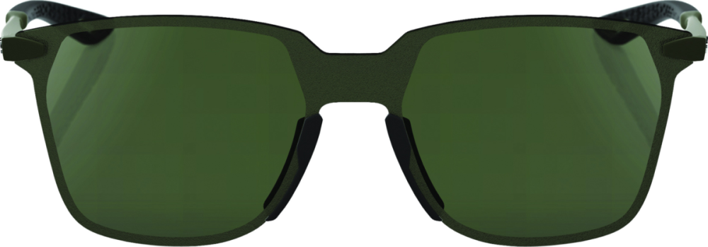 100percent Legere Square Brille Soft Tact Army Green -Grey Green L