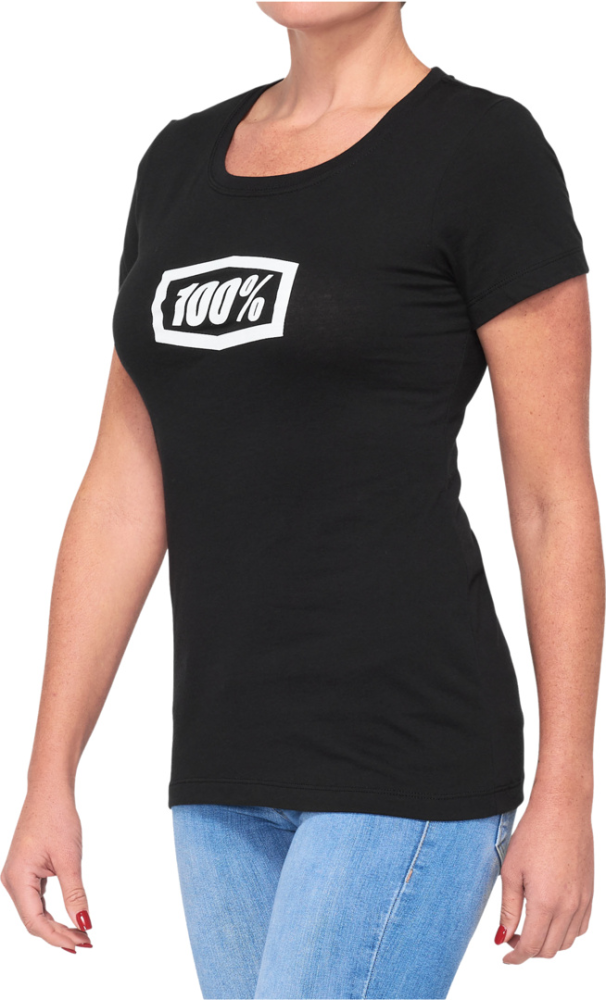 100percent Icon Women'S Short Sleeve Tee Black schwarz S