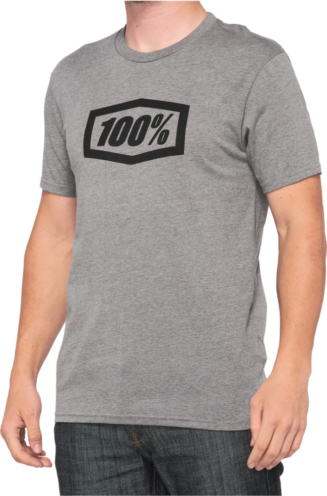 100percent Icon Short Sleeve Tee Heather grau XL