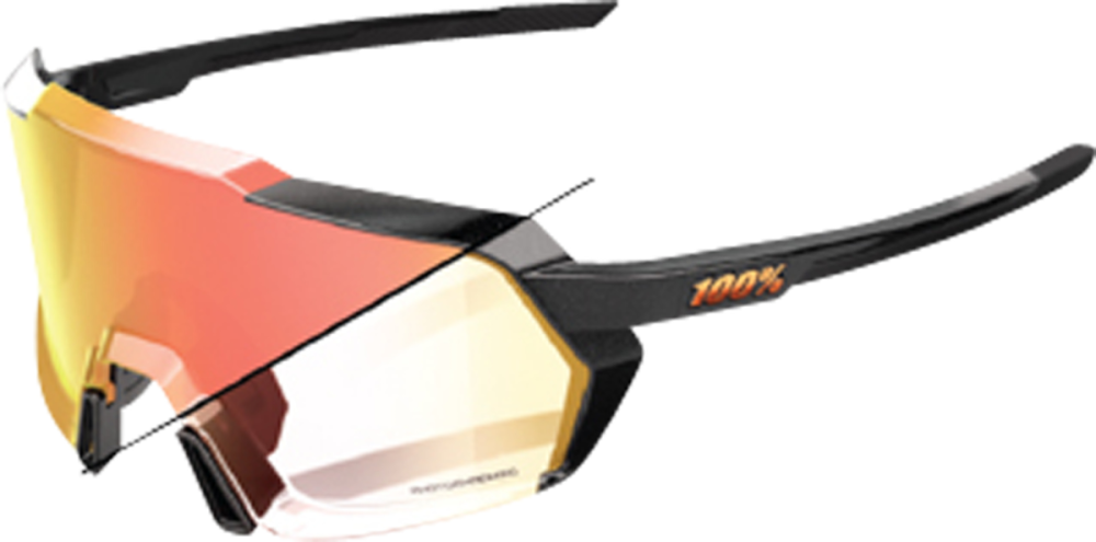 100percent KORBIN - Gloss Metallic Black - Orange Flash Mirror Pho