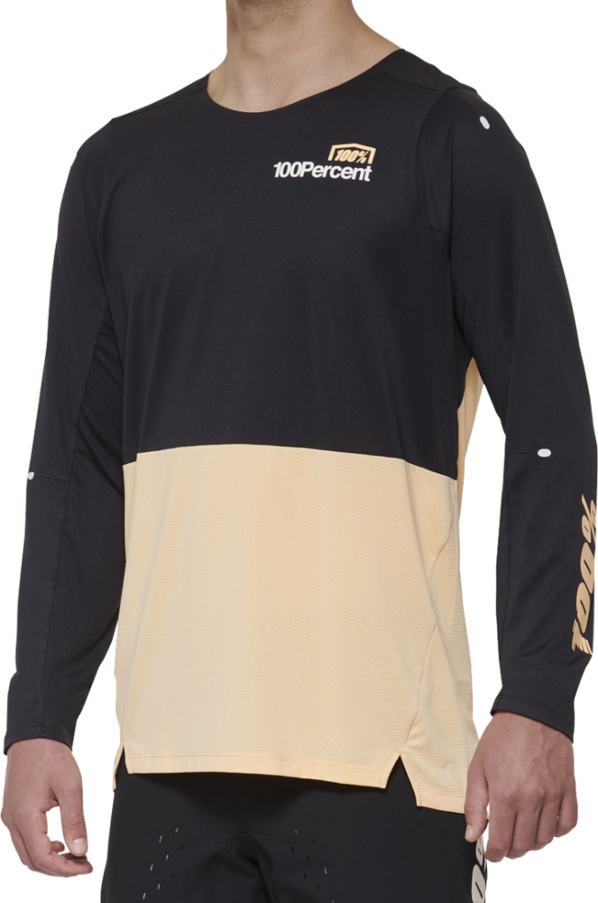 100percent R-CORE-X Long Sleeve Jersey black/peach M