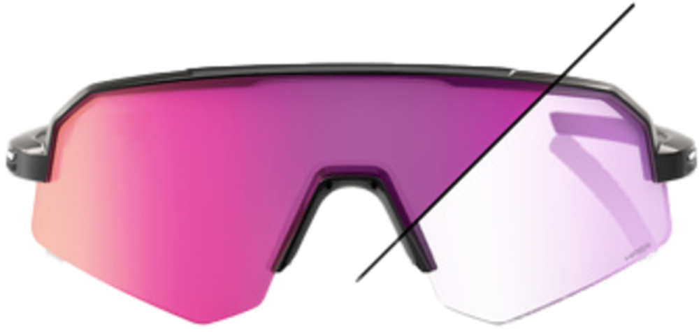 100percent SLENDALE SL - Gloss Black - Photochromic Purple Mirror