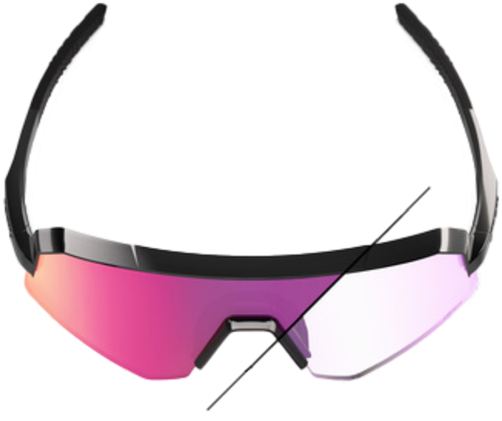 100percent SLENDALE SL - Gloss Black - Photochromic Purple Mirror