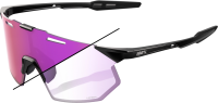 100percent HYPERCRAFT SQ - Gloss Black - Photochromic Purple Mirro