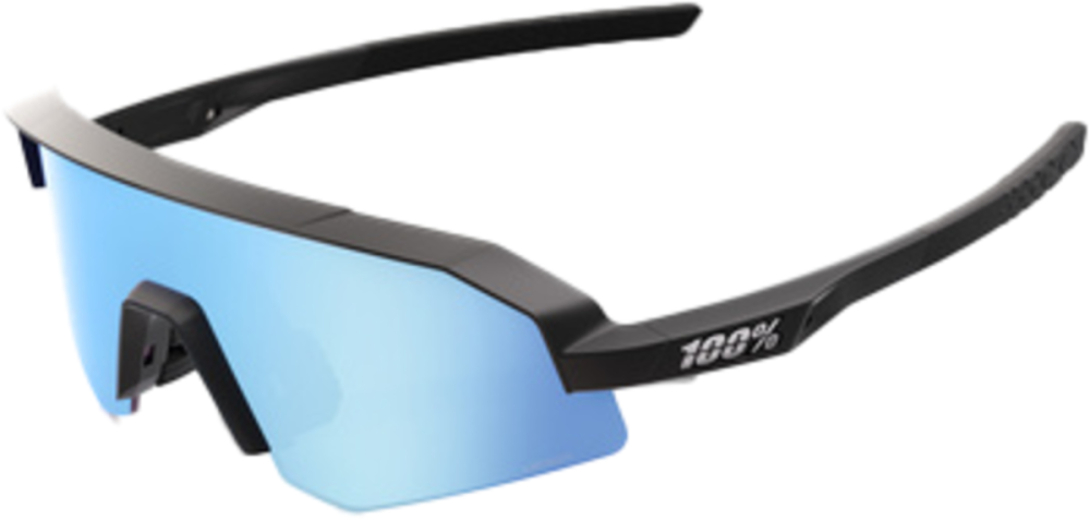 100percent SLENDALE XS - Matte Black - HiPER Blue Multilayer Mirro