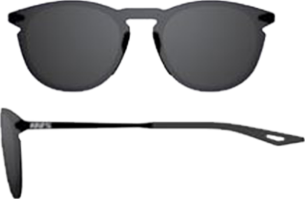 100percent Legere Round Brille Polished Black - Smoke Lens