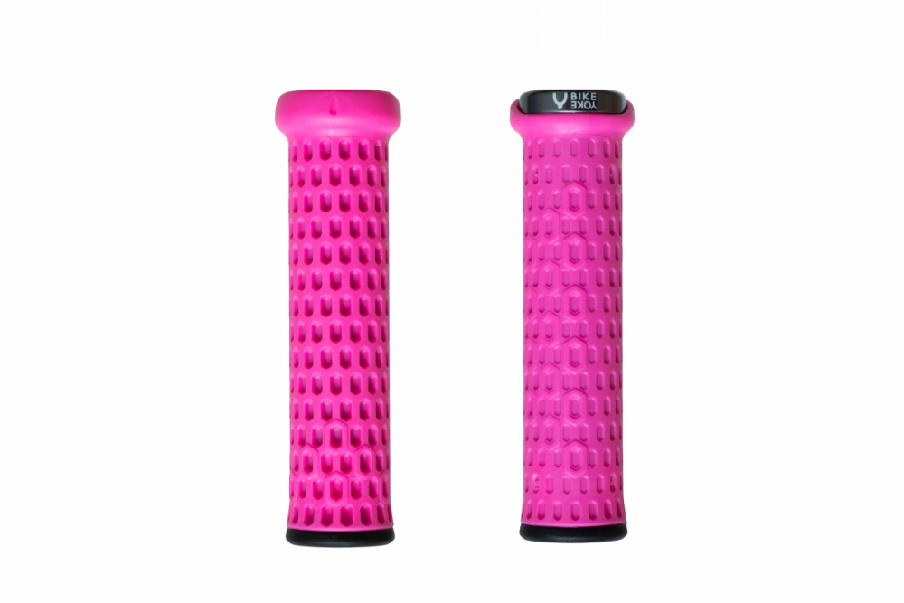 BikeYoke Grippy Lock-on Grip. Pink.