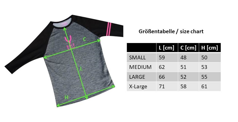 BikeYoke Jersey 3/4, M. Grey/Black.