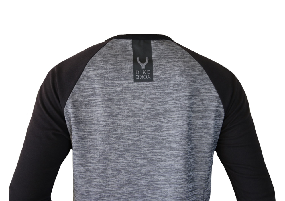BikeYoke Jersey 3/4, XL. Grey/Black.