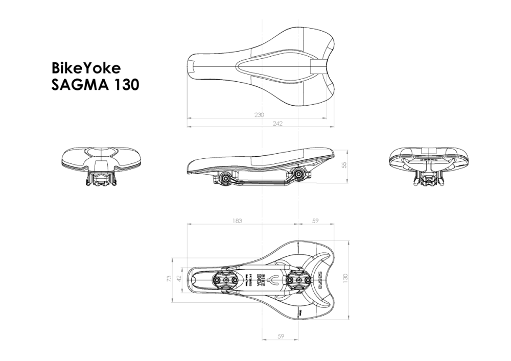 BikeYoke Sagma 130 mm. Orange.