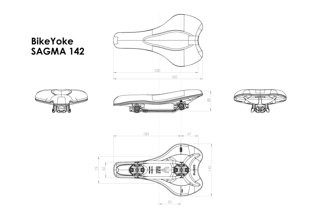 BikeYoke Sagma 142 mm. Blue.