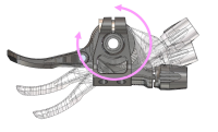 BikeYoke Triggy Alpha Hebel lang, ohne Klemme.