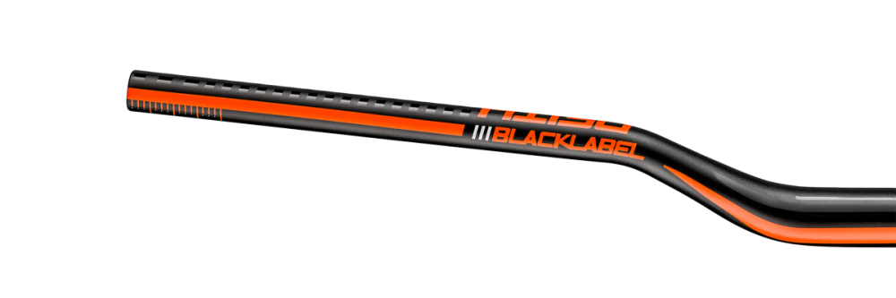 Deity Blacklabel 800 Lenker, 800 mm, 38 mm Rise, 31.8 mm Lenkerklemmung. Black / Orange.