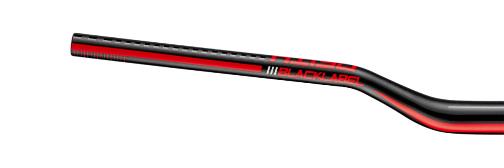 Deity Blacklabel 800 Lenker, 800 mm, 38 mm Rise, 31.8 mm Lenkerklemmung. Black / Red.