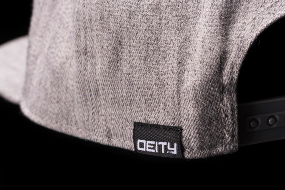Deity Circuit Snapback Hat. Grey.