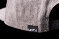 Deity Circuit Snapback Hat. Grey.