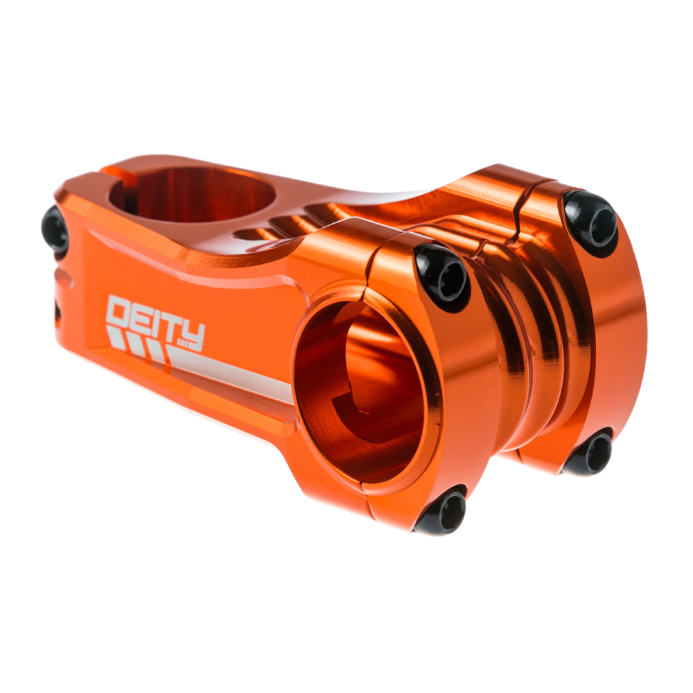 Deity Copperhead Vorbau 65 mm Länge, 31.8 mm Lenkerklemmung. Orange.