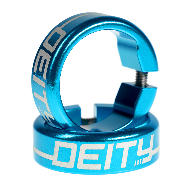Deity Grip Clamp für Lock-On Griffe. Blue. 17.00