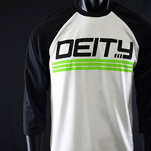 Deity Holeshot 3/4 Jersey, M. White/Black/Green.