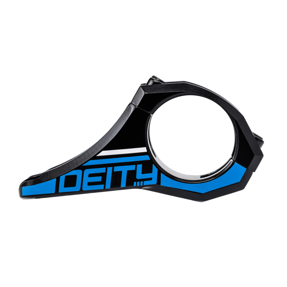 Deity Intake Direct Mount Vorbau 50 mm Länge, 31.8 mm Lenkerklemmung. Black/Blue.