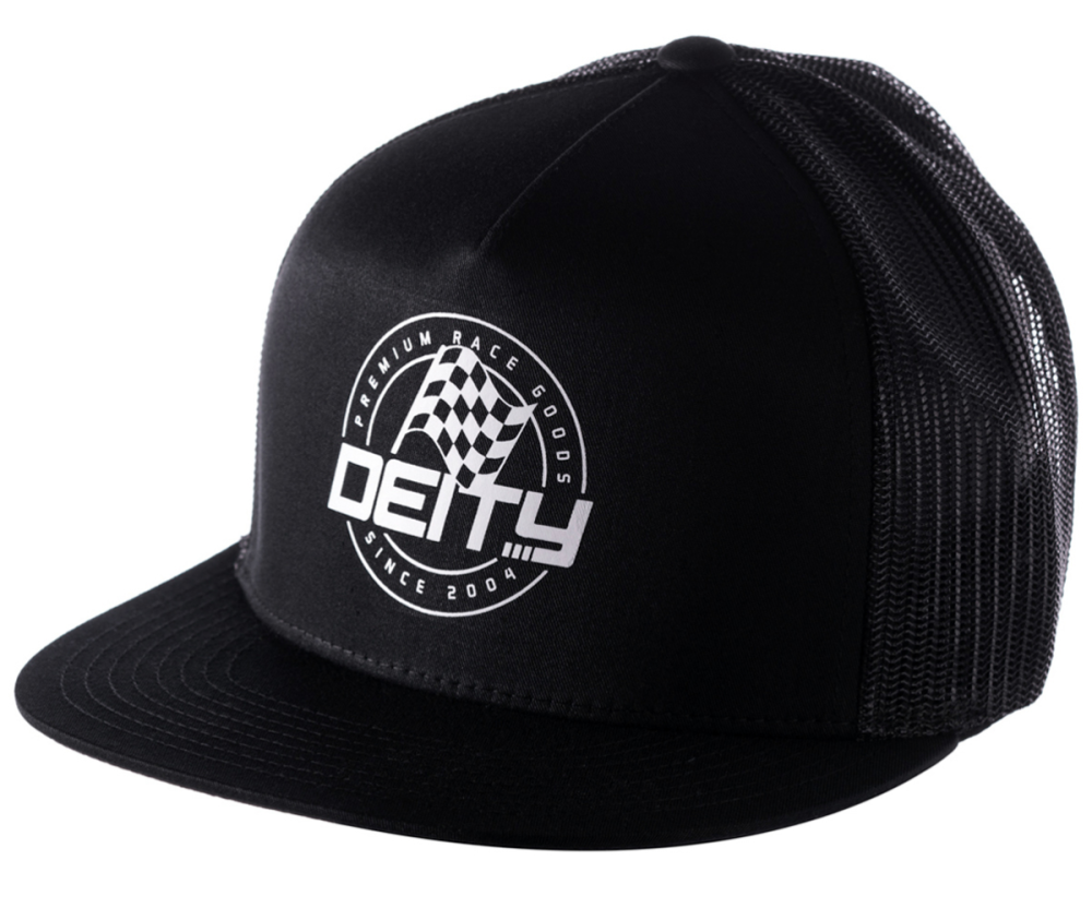 Deity Podium Trucker Hat. Black.