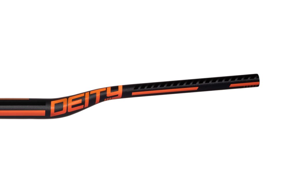 Deity Racepoint Lenker, 810 mm, 25 mm Rise, 35 mm Lenkerklemmung. Black / Orange.
