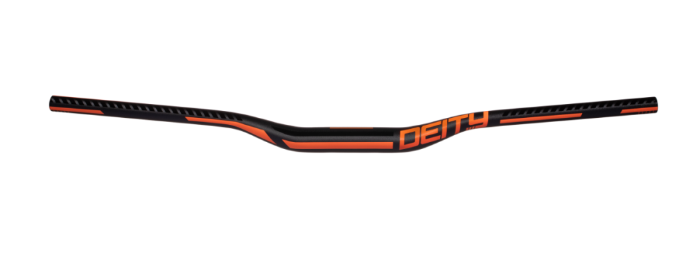 Deity Racepoint Lenker, 810 mm, 25 mm Rise, 35 mm Lenkerklemmung. Black / Orange.